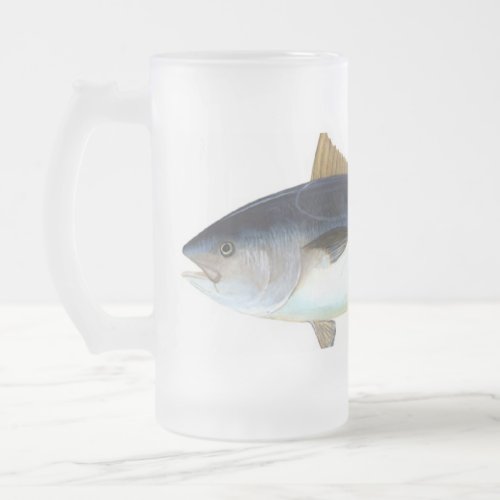 Bluefin Tuna illustration Frosted Glass Beer Mug
