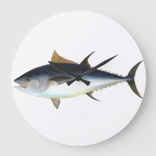 Bluefin Tuna Illustration Large Clock