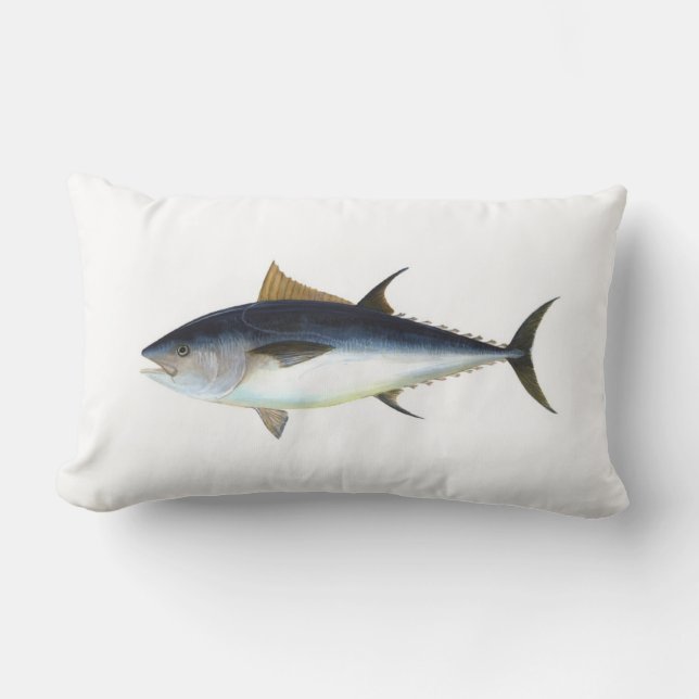 Bluefin Tuna illustration Lumbar Pillow (Front)