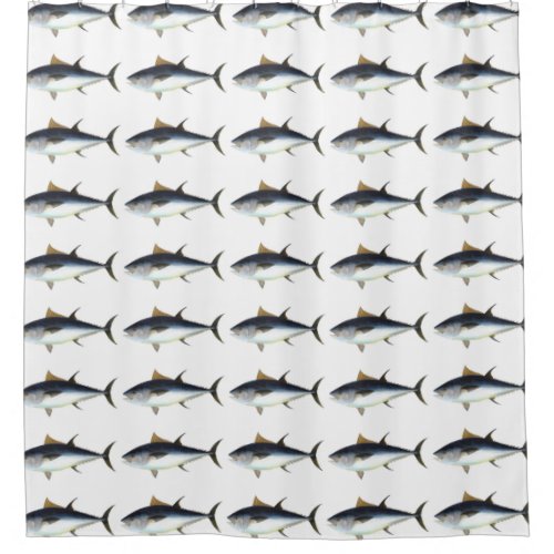 Bluefin Tuna illustration Shower Curtain