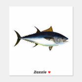 Vintage Tuna Fish Species Chart Square Sticker