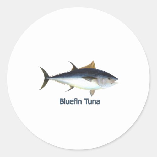 Bluefin Tuna titled Classic Round Sticker