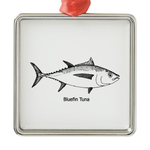 Bluefin Tuna (Vintage Illustration) Metal Ornament