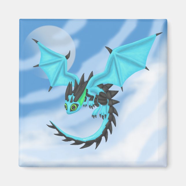 BlueFire Dragon Magnet (Front)