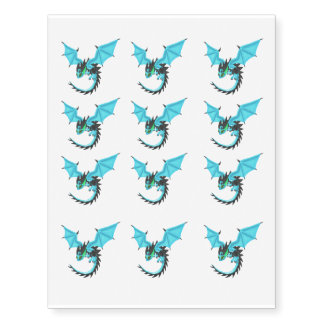 BlueFire Dragon Temporary Tattoos
