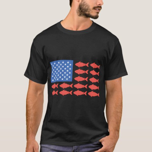 Bluegill American flag 1 T-Shirt