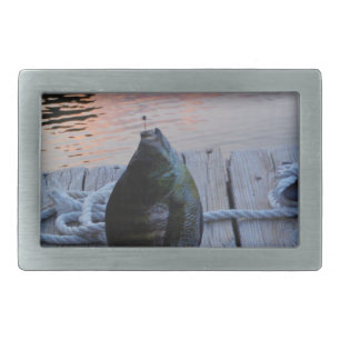 Bluegill at sunset Lake Arrowhead Belt Buckle