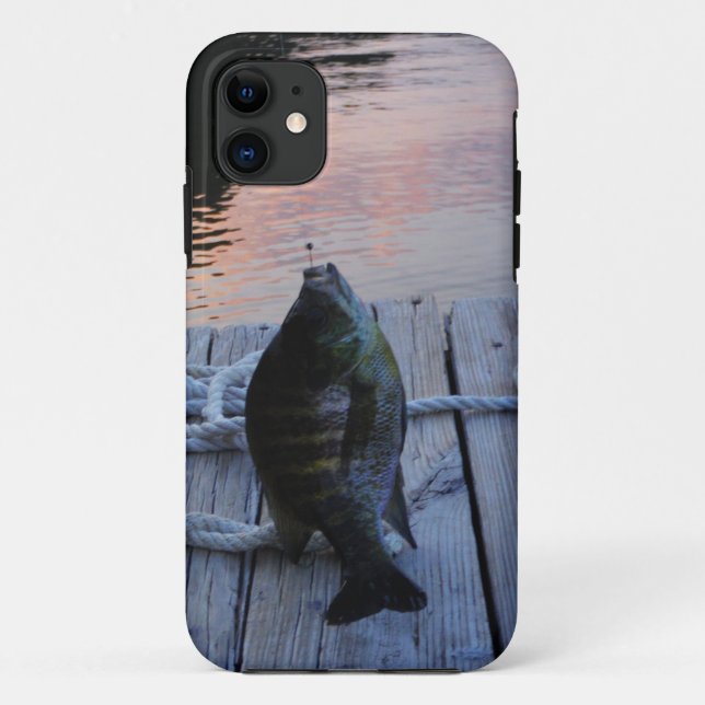 Bluegill at sunset Lake Arrowhead Case-Mate iPhone Case (Back)