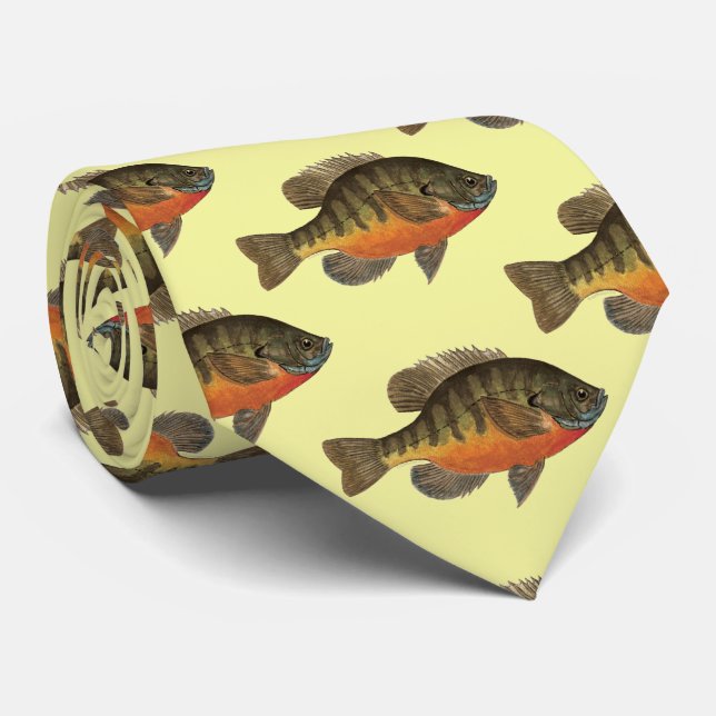 Bluegill Bream Neck Tie (Rolled)