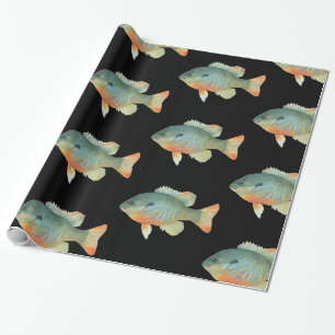 Bluegill Brim Bream Sunfish Perch Fishing Wrapping Paper