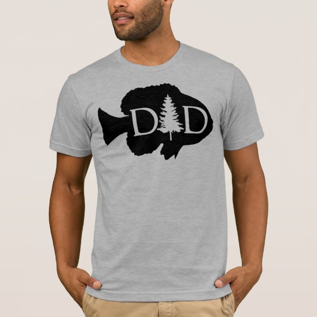 Bluegill Fishing Dad Silhouette | Father's Day T-Shirt (Front)