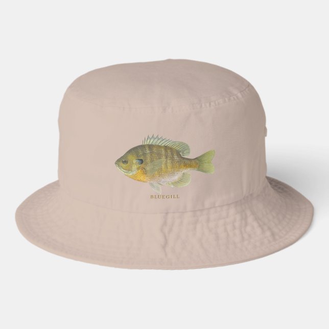 Bluegill Illustration Fishing Bucket Hat (Front)