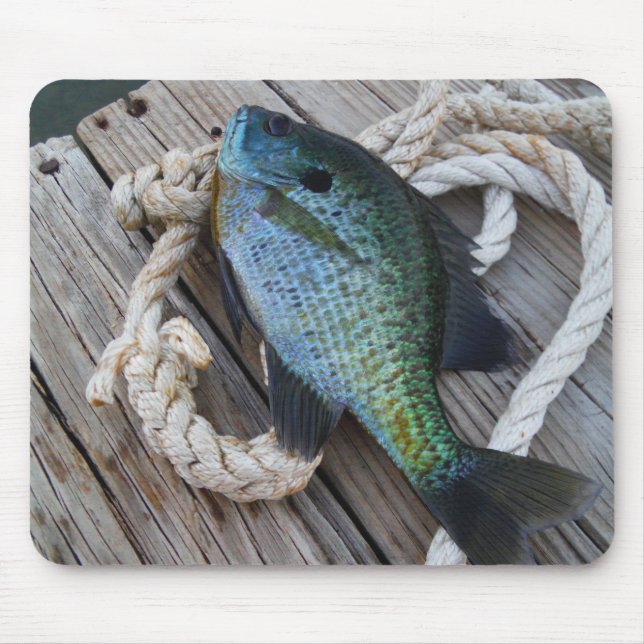 bluegill on dock mouse pad (Front)