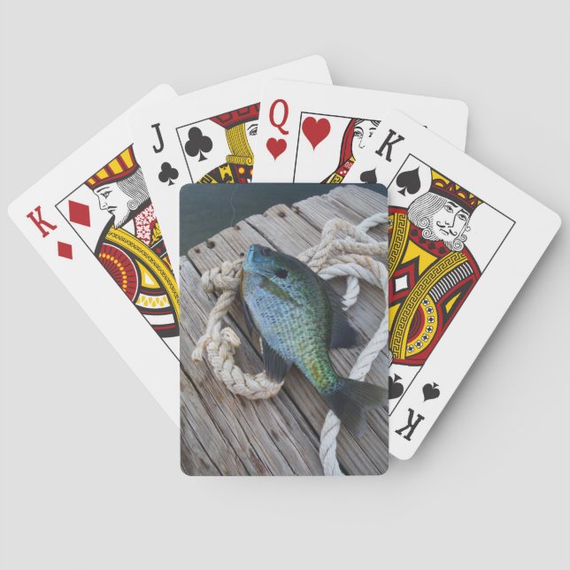 bluegill on dock poker cards (Back)