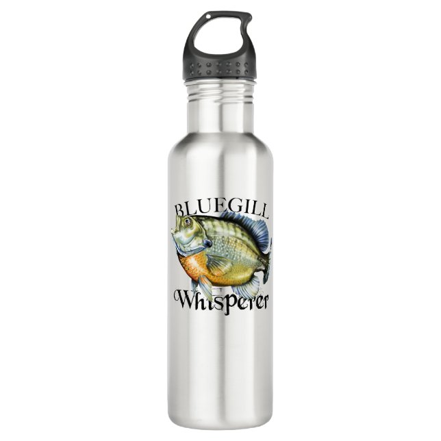 Bluegill Whisperer Stainless Steel Water Bottle (Front)