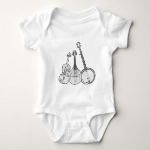Bluegrass Band B&W Baby Bodysuit