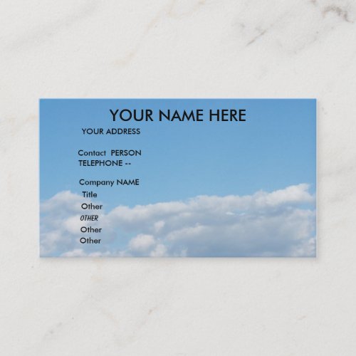 BLUEGRASS BAND-BUSINESS CARD