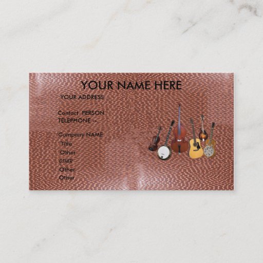 Customizable BLUEGRASS BAND-BUSINESS CARD