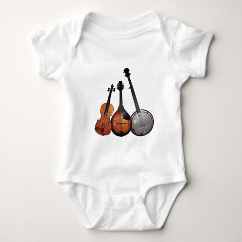 Bluegrass Band Cartoon Baby Bodysuit