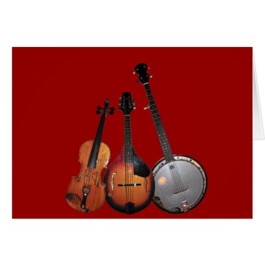 Bluegrass Band Cartoon Cards (Front Horizontal)