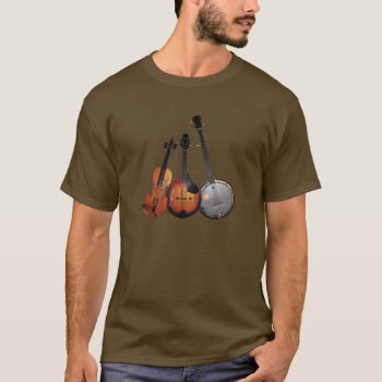 Bluegrass Band Cartoon T-shirt by stradavarius at Zazzle