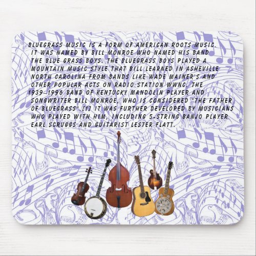 BLUEGRASS BAND MOUSE PAD