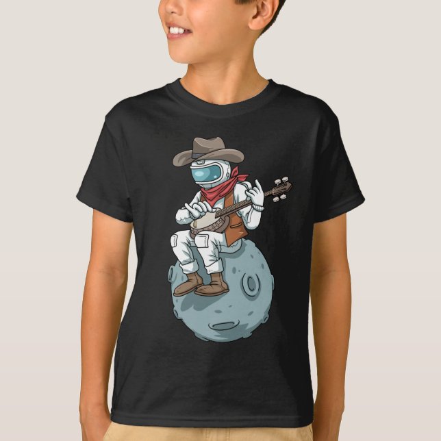 Bluegrass Banjo Country Music Banjo Gift Cowboy T-Shirt (Front)