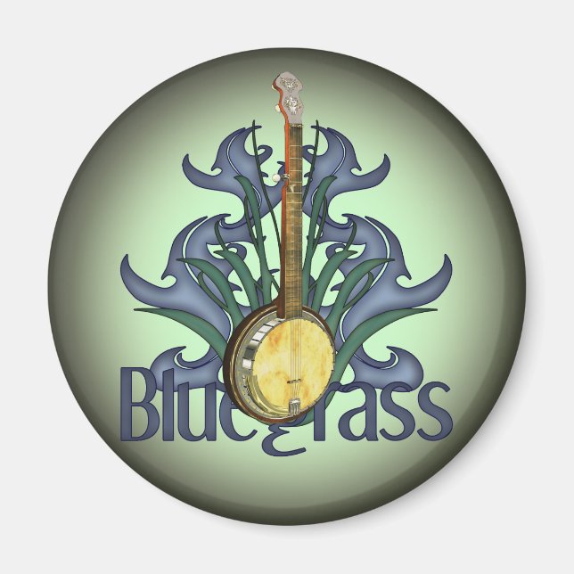 Bluegrass Banjo Design Magnets (Front)