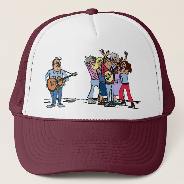 Bluegrass Banjo Humor Trucker Hat (Front)