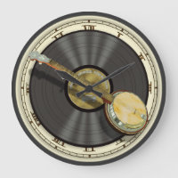 Bluegrass Banjo Wall Clock