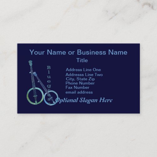 Bluegrass Banjos Business Card Template