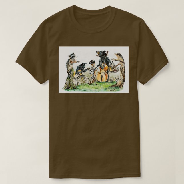 Bluegrass Gang wild animal music  T-Shirt (Design Front)