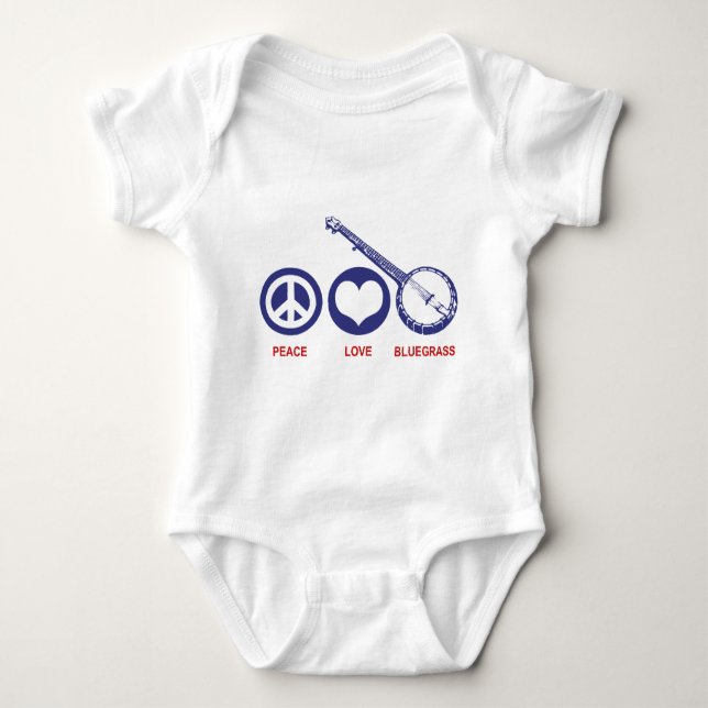 Bluegrass Music Baby Bodysuit (Front)