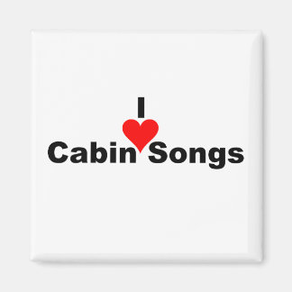 Bluegrass Music: I (heart) Cabin Songs Magnet