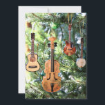Bluegrass Music Ornaments Holiday Card<br><div class="desc">Celebrate the holidays in fine bluegrass style with this custom card design by LFC Designs. From our little cabin home on the hill to you. Thank you for your support,  and keep on pickin!</div>