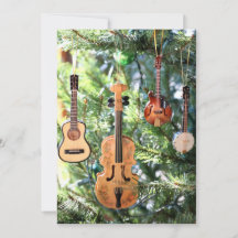 Bluegrass Music Ornaments Holiday Card
