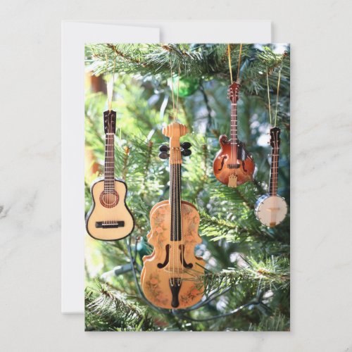 Bluegrass Music Ornaments Holiday Card