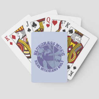 Bluegrass Music Real Musicians Only Blue Players Poker Cards