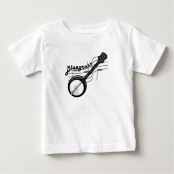 Bluegrass Music With Banjo Baby T-shirt by dbvisualarts at Zazzle