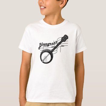 Bluegrass Music With Banjo T-shirt by dbvisualarts at Zazzle