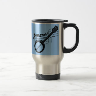 Bluegrass music with banjo travel mug