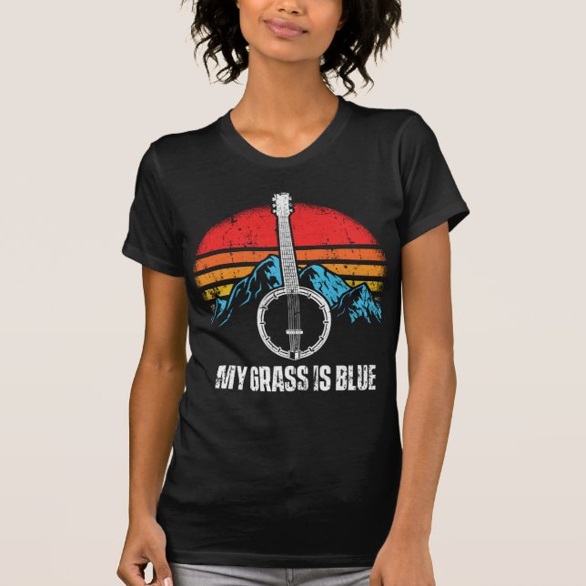 Bluegrass Musician Banjo Player Music Mountains T-Shirt (Front)