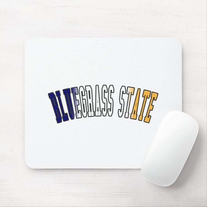 Bluegrass State in State Flag Colors Mouse Pad