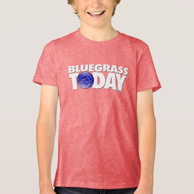 Bluegrass Today logo youth t-shirt Tri-Blend Shirt (Front)