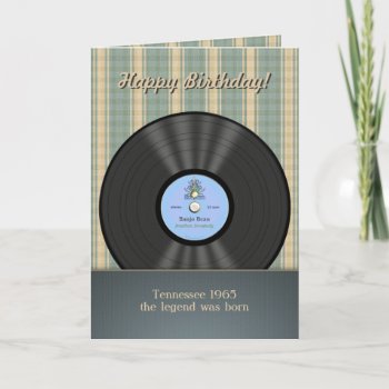 Bluegrass Vintage Vinyl Record Personalized Cards by Specialeetees at Zazzle