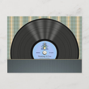 Bluegrass Vinyl Record Personalized Postcards