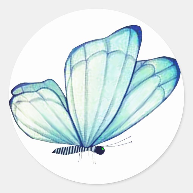 Bluegreen Butterfly Envelope Seals (Front)