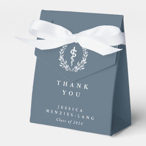 BlueGrey Personalized Asclepius Medical Graduation Favor Boxes