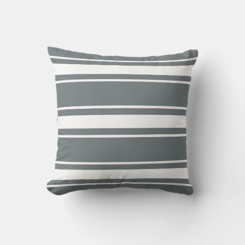 Bluegrey pillow with white stripes