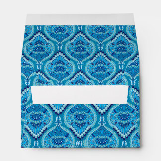 Blueish - Feathered Paisley Envelope